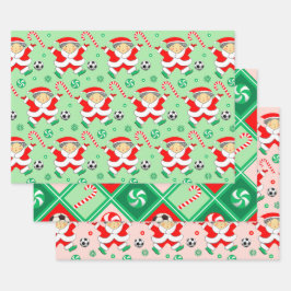 Fußball Weihnachtsgeschenke Wrapping Paper Geschenkpapier Set