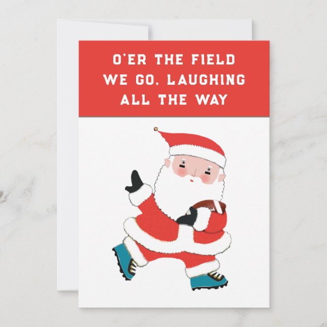 Fußball-Weihnachtsgrüße Feiertagskarte (Vorderseite)