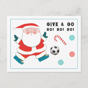 Fußball-Weihnachtsgrußkarte Feiertagspostkarte
