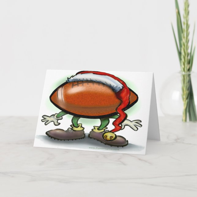 Fußball Weihnachtskarte Feiertagskarte (Vorderseite)