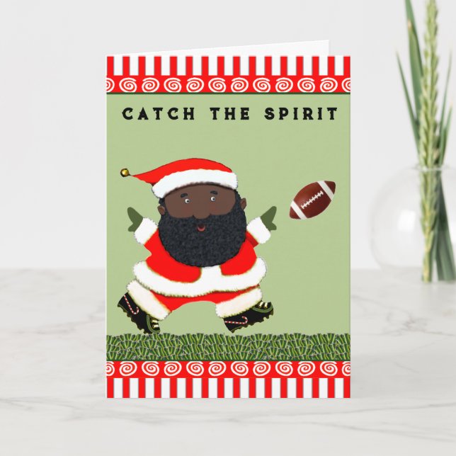 Fußball Weihnachtskarte Feiertagskarte (Vorderseite)