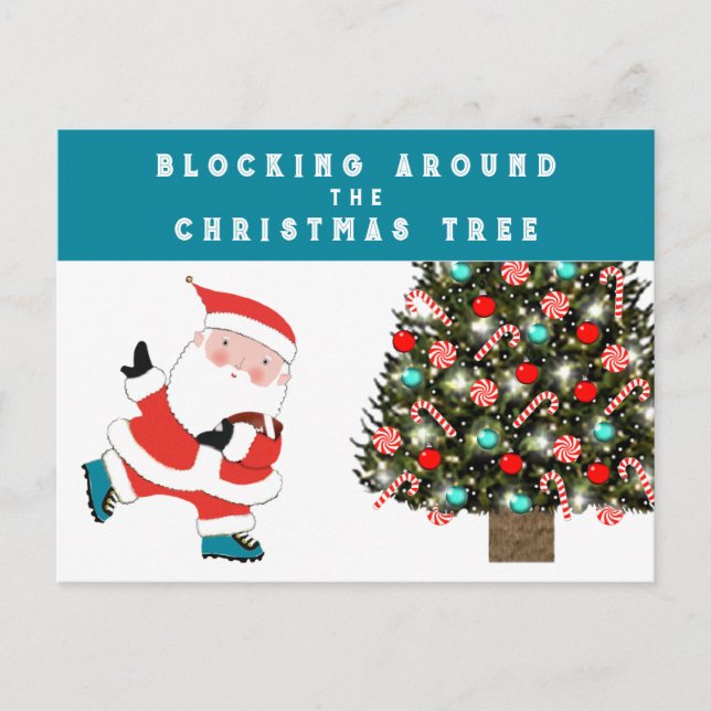 Fußball Weihnachtskarte Feiertagspostkarte (Vorderseite)