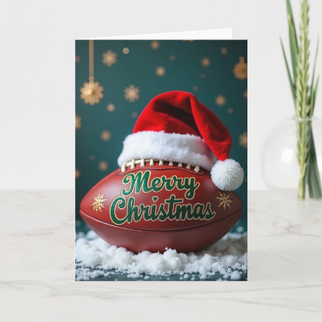 Fußball-Weihnachtskarte Karte (Vorderseite)