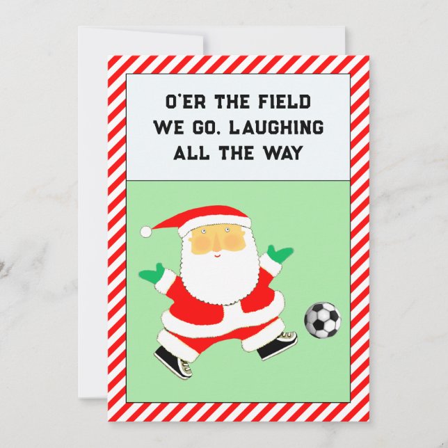 Fußball-Weihnachtskarten Feiertagskarte (Vorderseite)