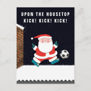 Fußball-Weihnachtskarten Feiertagspostkarte