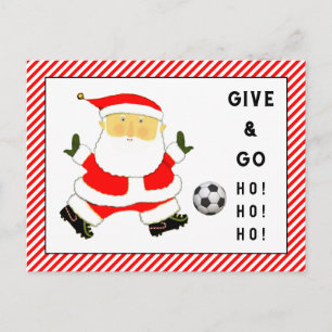 Fußball-Weihnachtskarten Feiertagspostkarte