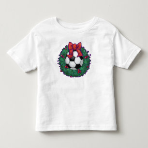 Fußball-Weihnachtskranz Kleinkind T-shirt