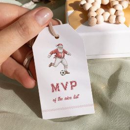 Fußball-Weihnachtsmann MVP der schönen Bescherungs Geschenkanhänger