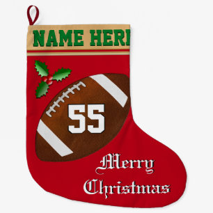 Fußball Weihnachtsname, Nummer, Monogramm, Strump Großer Weihnachtsstrumpf