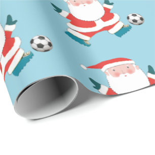 Fußball-Weihnachtspapier Geschenkpapier