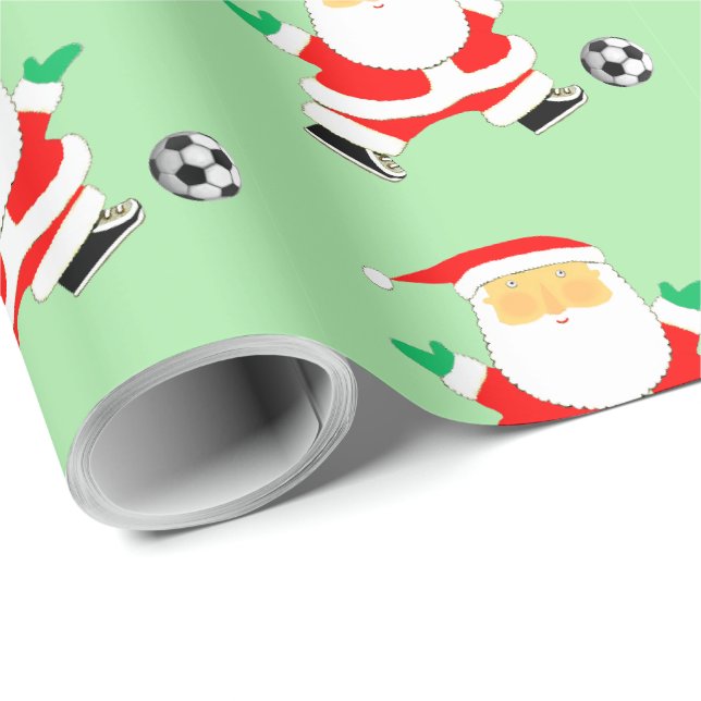 Fußball-Weihnachtspapier Geschenkpapier (Rolleneckpunkt)