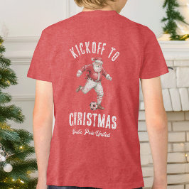 Fußball-Weihnachtsstart durch Santa Tri-Blend Shirt