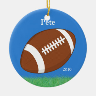 Fußball-Weihnachtsverzierung Keramik Ornament