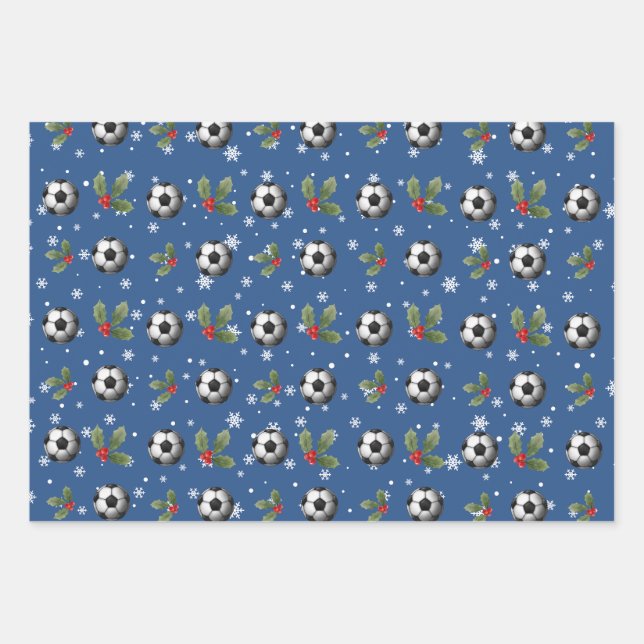 Fußball Weihnachtswrapping Papier Fußball Coach (Vorderseite)