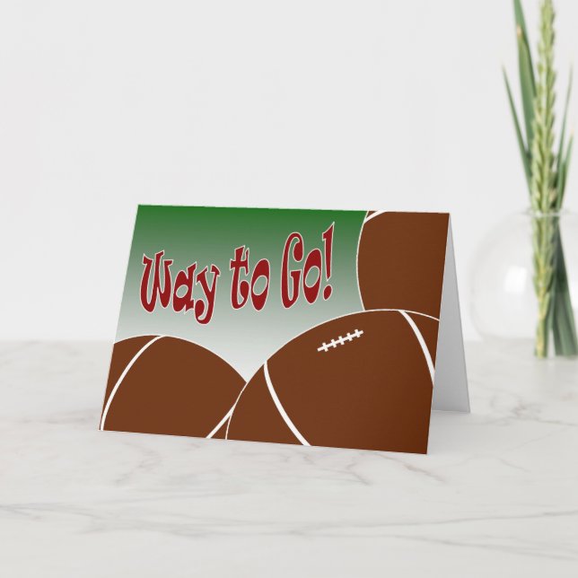 Fußball - Weise zu gehen! Glückwunsch! Karte (Vorderseite)