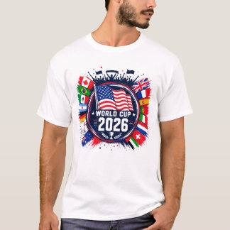Fußball-Weltmeisterschaft 2026 Alle Länder Flagge T-Shirt