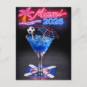 Fußball-Weltmeisterschaft 2026 Schottland USA Miam Postkarte