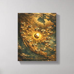 Fußball-Weltmeisterschaft 2026 Stadion Nacht Fußba Leinwanddruck