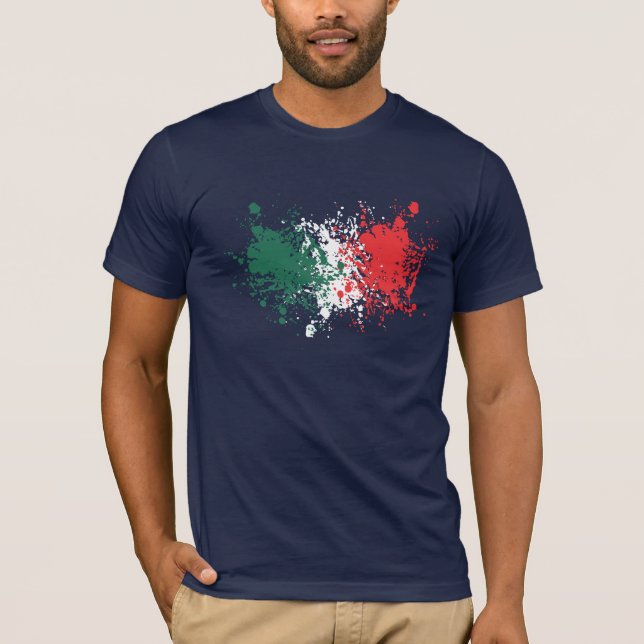 Fußball-Weltmeisterschaft: Italien-Flagge T-Shirt (Vorderseite)