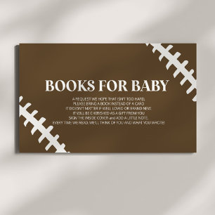 Fußball White Brown Babydusche Bücher für Baby Begleitkarte