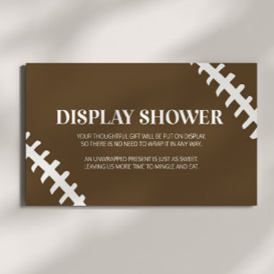 Fußball White Brown Babydusche Dusche Begleitkarte