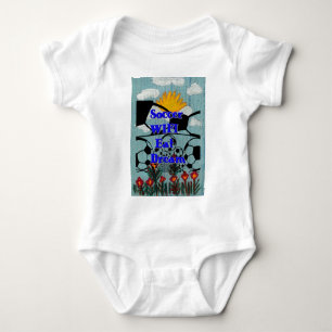 Fußball WIFI essen Traum - Spaß Sport Kunst drucke Baby Strampler