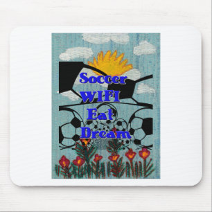Fußball WLAN Essen Traum – Lustiger Sport Kunstpos Mousepad