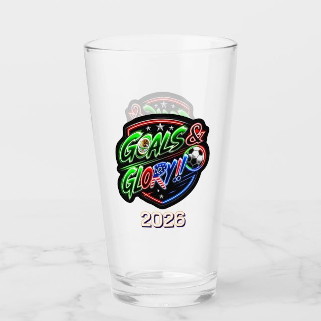 Fußball-WM 2026 Feiern Glas (Vorderseite)
