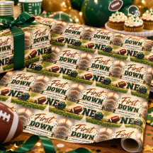 Fussball-Wrap für den 1. Geburtstag First Down