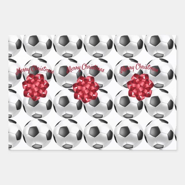 Fußball-Wrapping-Papier - Flachblatt-Set 3 Geschenkpapier Set (Vorderseite 2)