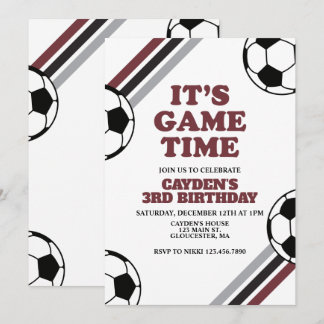 Fußball-Zeit Geburtstag Einladung