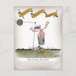 Fußball-Zentrum mit roten Streifen Postkarte