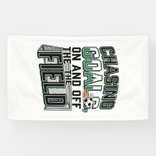 Fußball Ziele Verfolgen Vintage T-Shirt Design_1 Banner