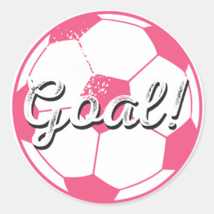 Fußball-Zielkleber - Rosa Runder Aufkleber
