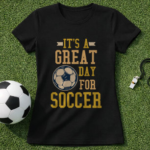 Fußball-Zitat Großartiger Tag Vintage-Ball-Typogra T-Shirt