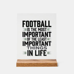 Fußball-Zitat Vintage-Typografie-Shirt-Design_1 Acrylschild