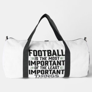 Fußball-Zitat Vintage-Typografie-Shirt-Design_1 Duffle Bag