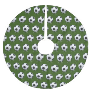 Fußball zu Weihnachten Polyester Weihnachtsbaumdecke