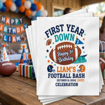 Fußball zum 1. Geburtstag "First Year Down" 
