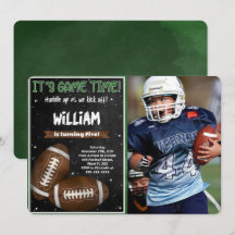 Fußball zum Geburtstag Foto Einladung