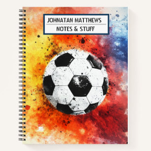 Fußball zurück zum Schulbuch Notizbuch