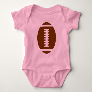FUSSBALLBABY Pink   Front Football Graphic Baby Strampler