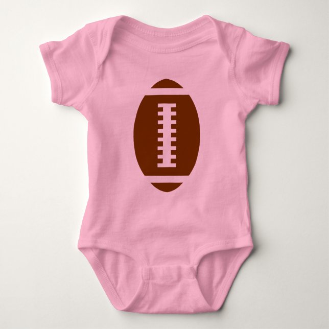 FUSSBALLBABY Pink | Front Football Graphic Baby Strampler (Vorderseite)