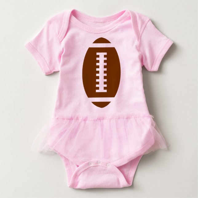 FUSSBALLBABY Pink | Front Football Graphic Baby Strampler (Vorderseite)