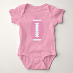 FUSSBALLBABY Pink   Vorderrosa Fußball Grafik Baby Strampler