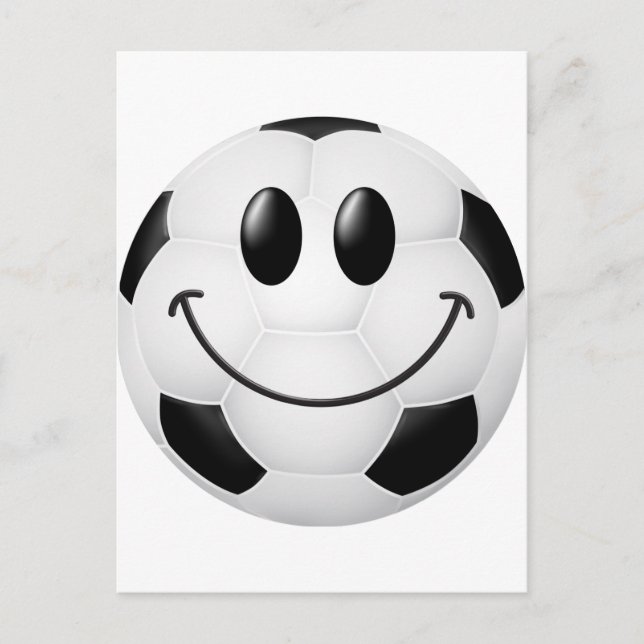 Fußballball-Gesicht Postkarte (Vorderseite)