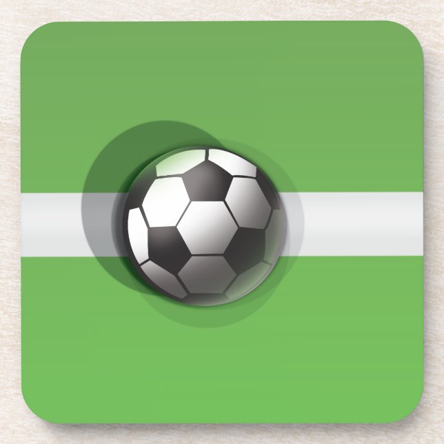 Fußballball Getränkeuntersetzer (Vorderseite)