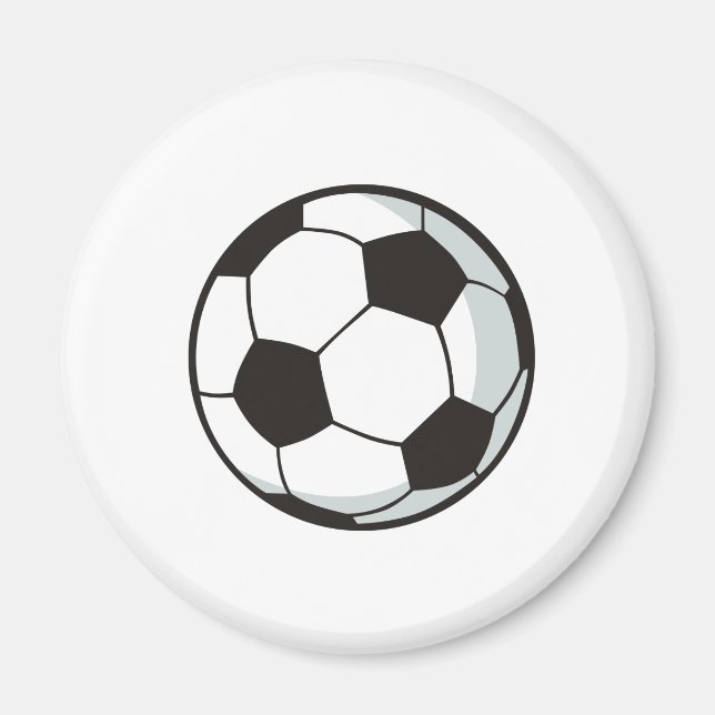 Fußballball im Cartoon-Stil Magnet (Vorne)