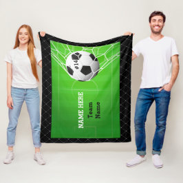 Fußballball im Netz Fleecedecke