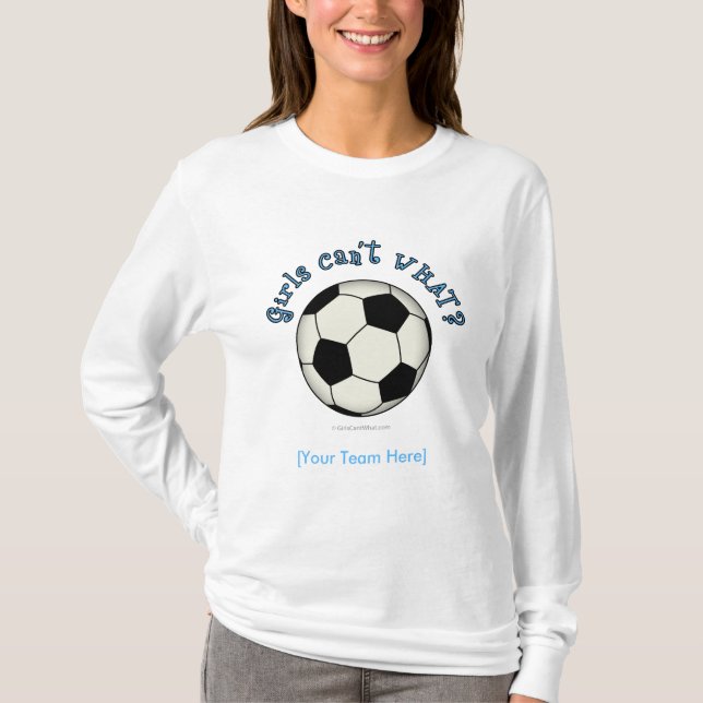 Fußballball in Schwarz T-Shirt (Vorderseite)